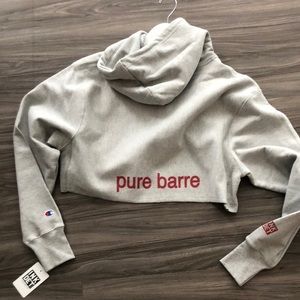 Pure Barre Cropped Hoodie NWT